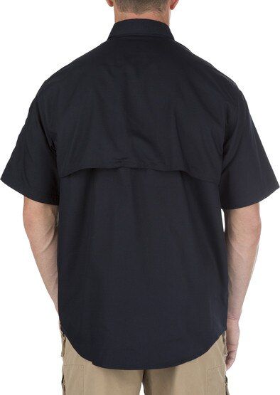 5.11 Tactical TACLITE Pro Short Sleeve Shirt in Dark Navy, rear view